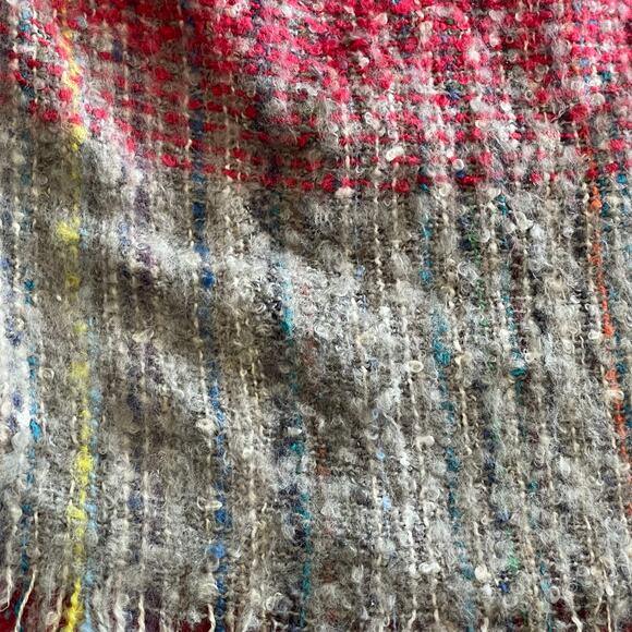 Lapis Boho Fringe Shawl Wrap  fall Ombre Cozy Scarf one size - Picture 7 of 9